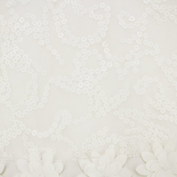 Primark "Little Stitches" Sparkly Floral Ruffled Tulle Handkerchief Hem Dress - Picture 3 of 4